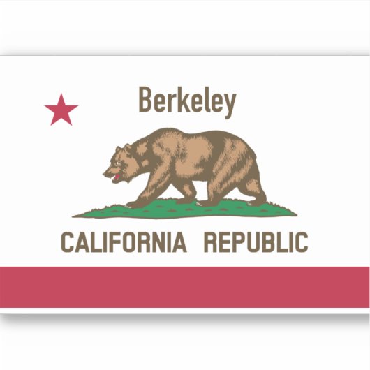 Berkeley California Sticker (Voorkant)