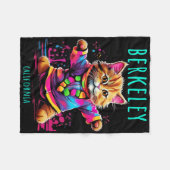 Berkeley California USA Leuke Schattigee kleurrijk Fleece Deken (Voorkant (Horizontaal))