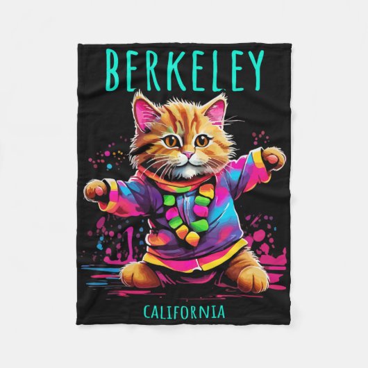 Berkeley California USA Leuke Schattigee kleurrijk Fleece Deken (Voorkant)