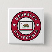Berkeley California Vierkante Button 5,1 Cm (Voorkant)