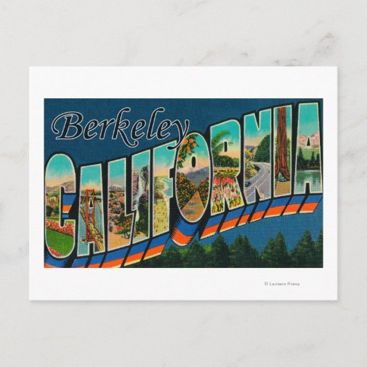 Berkeley, Californië - Grote Letter-scènes Briefkaart (Voorkant)