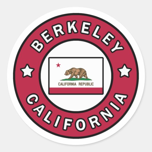 Berkeley Californië Ronde Sticker (Voorkant)