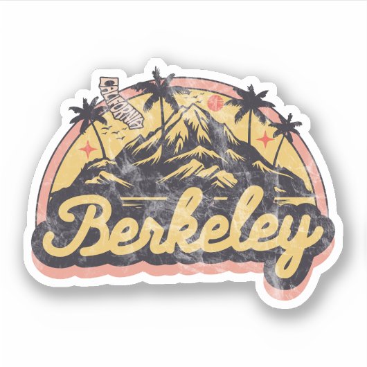 Berkeley, Californië Sticker (Voorkant)