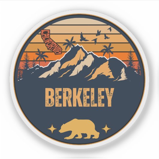 Berkeley, Californië Sticker (Voorkant)