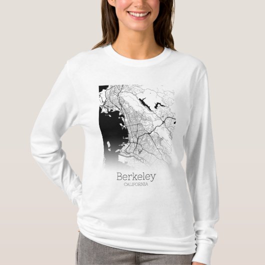 Berkeley City Map T-shirt (Voorkant)