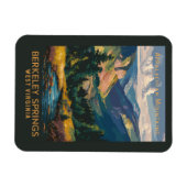 Berkeley Springs Illustratie Reis Kunst Vintage Magneet (Horizontaal)