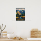 Berkeley Springs Illustratie Reis Kunst Vintage Poster (Keuken)