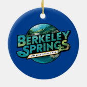Berkeley Springs Illustratie Reis Logo Keramisch Ornament (Achterkant)