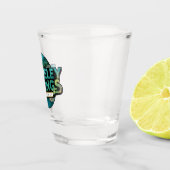 Berkeley Springs Illustratie Reis Logo Shot Glas (Rechts)