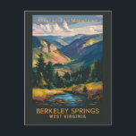Berkeley Springs Illustratie Reizen Art Vintage Briefkaart<br><div class="desc">Berkeley Springs retro vector reisontwerp. Berkeley Springs,  gelegen in de bergen van West Virginia,  heeft bezoekers aangetrokken tot zijn natuurlijke warmwaterbronnen en unieke,  artistieke cultuur.</div>