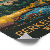 Berkeley Springs Illustratie Reizen Art Vintage Poster (Hoek)