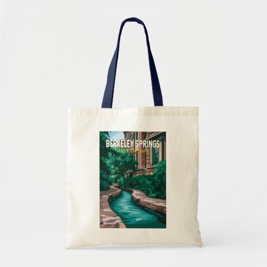 Berkeley Springs West Virginia Illustratie Reis Tote Bag (Voorkant)