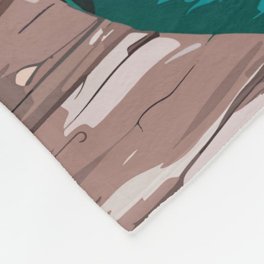 Berkeley Springs West Virginia Illustratie Reizen Fleece Deken (Hoek)