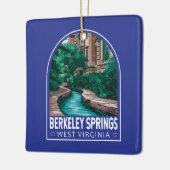 Berkeley Springs West Virginia Illustratie Reizen Keramisch Ornament (Links)