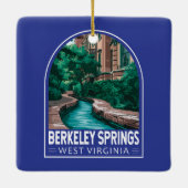 Berkeley Springs West Virginia Illustratie Reizen Keramisch Ornament (Achterkant)
