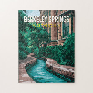 Berkeley Springs West Virginia Illustratie Reizen Legpuzzel
