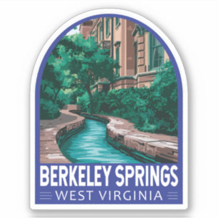 Berkeley Springs West Virginia Illustratie Reizen Sticker
