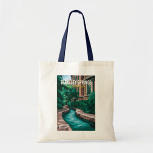 Berkeley Springs West Virginia Illustratie Reizen Tote Bag