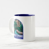 Berkeley Springs West Virginia Illustratie Reizen Tweekleurige Koffiemok (Voorkant links)