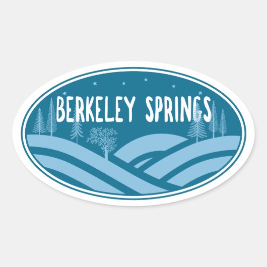 Berkeley Springs West Virginia Outdoors Ovale Sticker (Voorkant)