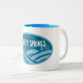 Berkeley Springs West Virginia Outdoors Tweekleurige Koffiemok (Voorkant rechts)