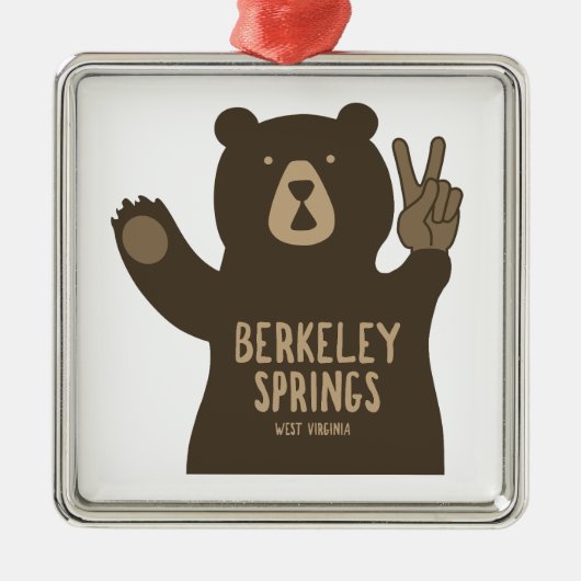 Berkeley Springs West Virginia Peace Bear Metalen Ornament (Voorkant)
