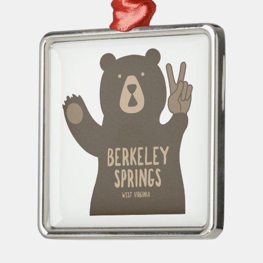 Berkeley Springs West Virginia Peace Bear Metalen Ornament (Links)
