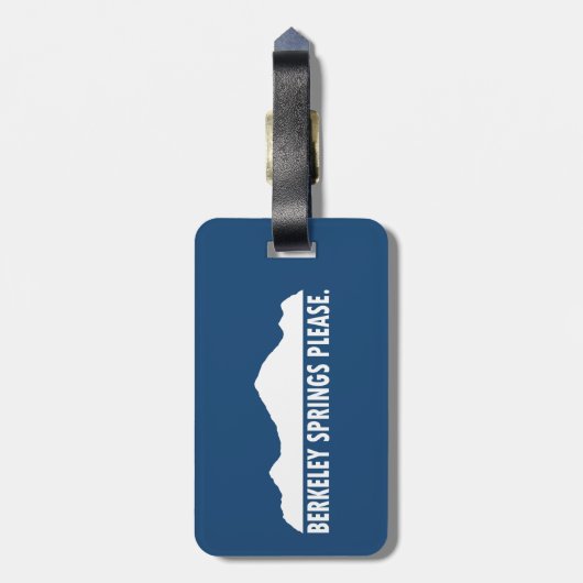 Berkeley Springs West Virginia Please Bagagelabel (Achterkant verticaal)