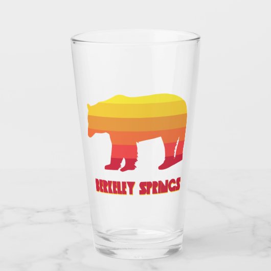 Berkeley Springs West Virginia Rainbow Beer Glas (Voorkant)