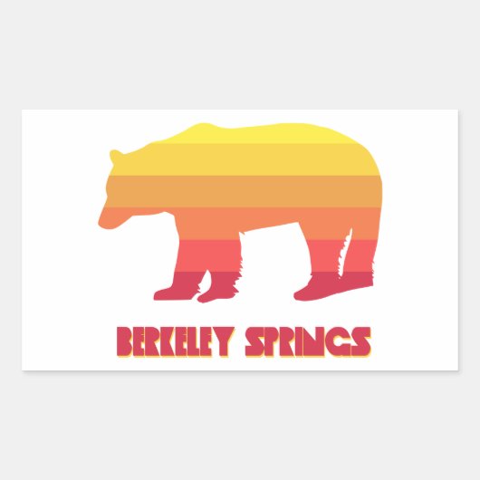 Berkeley Springs West Virginia Rainbow Beer Rechthoekige Sticker (Voorkant)