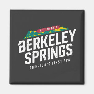 Berkeley Springs West Virginia Travel Art Logo Magneet
