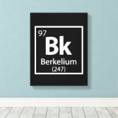 Berkelium - Berkeley Science Periodic Table Canvas Afdruk (Insitu (Houten vloer))