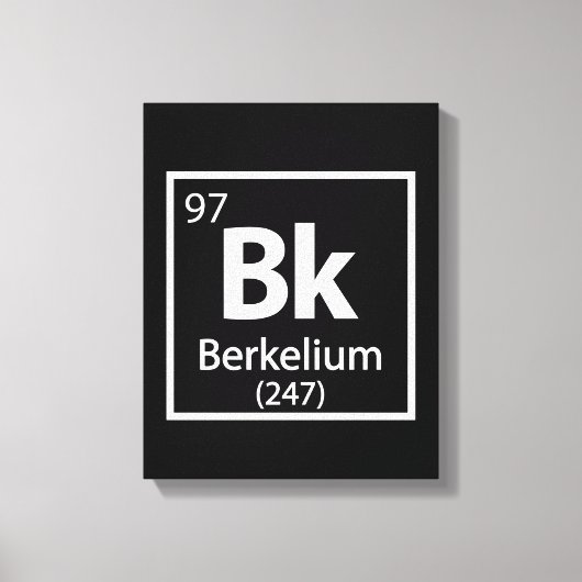 Berkelium - Berkeley Science Periodic Table Canvas Afdruk (Voorkant)