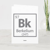 Berkelium - Berkeley Science Periodic Table Feestdagen Kaart (Achterkant)