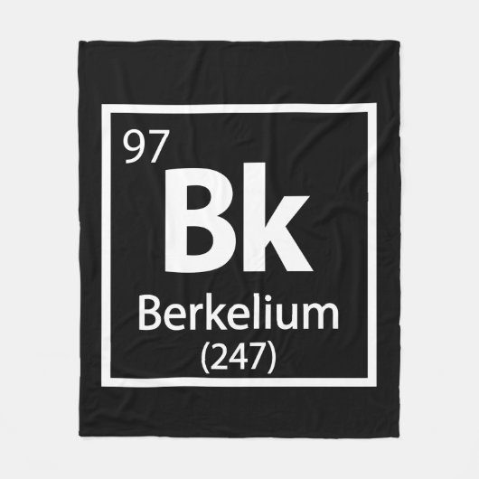 Berkelium - Berkeley Science Periodic Table Fleece Deken (Voorkant)