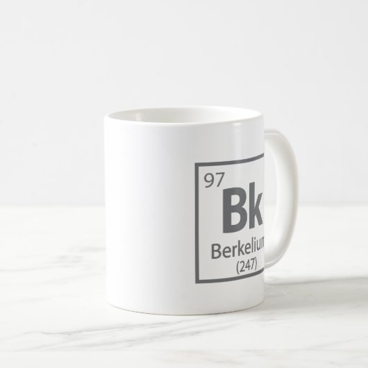 Berkelium - Berkeley Science Periodic Table Koffiemok (Voorkant rechts)