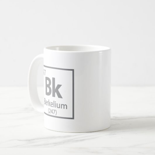 Berkelium - Berkeley Science Periodic Table Koffiemok (Voorkant links)