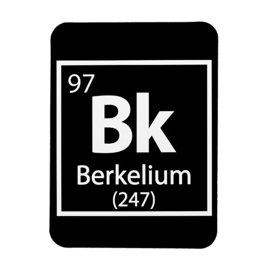 Berkelium - Berkeley Science Periodic Table Magneet (Verticaal)