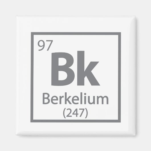 Berkelium - Berkeley Science Periodic Table Magneet (Voorkant)