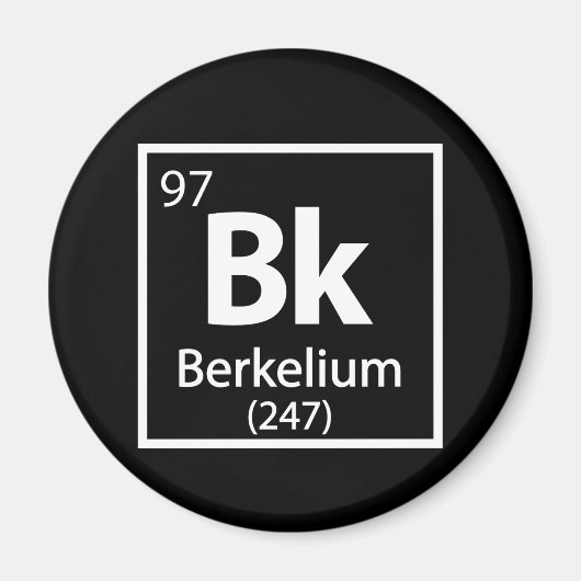 Berkelium - Berkeley Science Periodic Table Magneet (Voorkant)