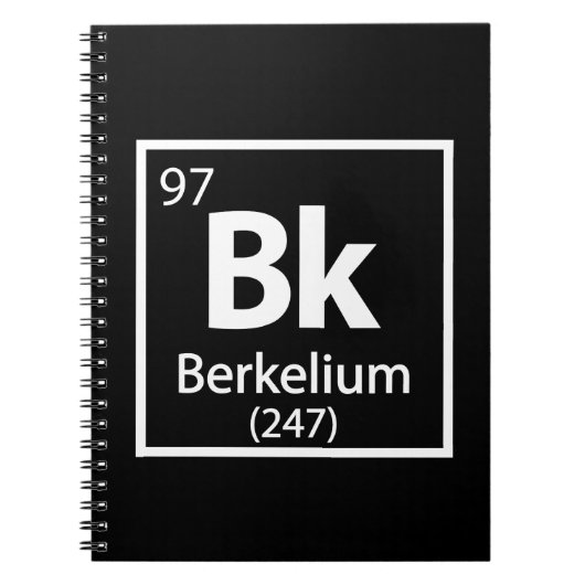 Berkelium - Berkeley Science Periodic Table Notitieboek (Voorkant)