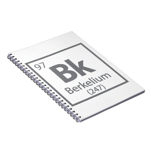 Berkelium - Berkeley Science Periodic Table Notitieboek (Rechterzijde)