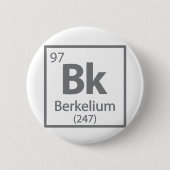 Berkelium - Berkeley Science Periodic Table Ronde Button 5,7 Cm (Voorkant)