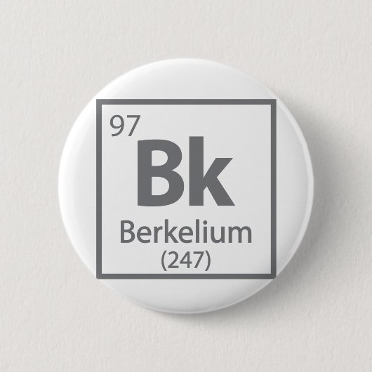 Berkelium - Berkeley Science Periodic Table Ronde Button 5,7 Cm (Voorkant)
