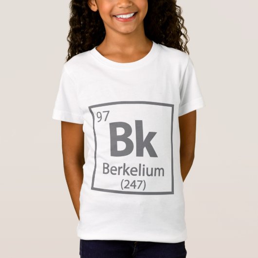Berkelium - Berkeley Science Periodic Table T-shirt (Voorkant)