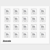 Berkelium - Berkeley Science Periodic Table Vierkante Sticker (Vel)