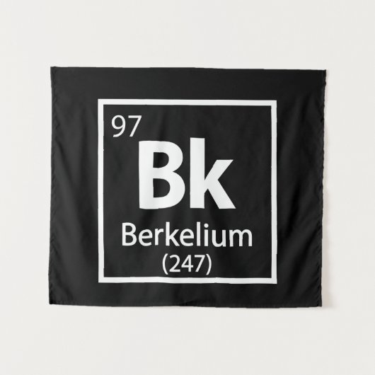 Berkelium - Berkeley Science Periodiek Systeem Wandkleed (Voorkant (horizontaal))