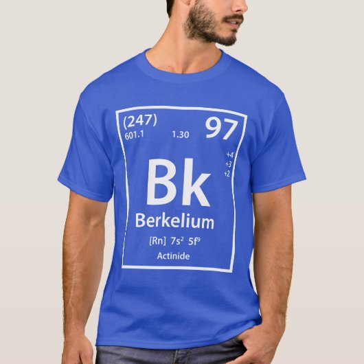 Berkelium Element (wit) T-Shirt (Voorkant)