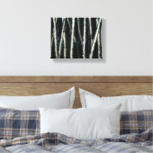 Berken bij nacht uitgerekt canvas Print (Insitu (Slaapkamer))