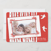 Berken Bomen Doven Vrede voor Alle Vrolijke Kerstm Feestdagenkaart (Achterkant)